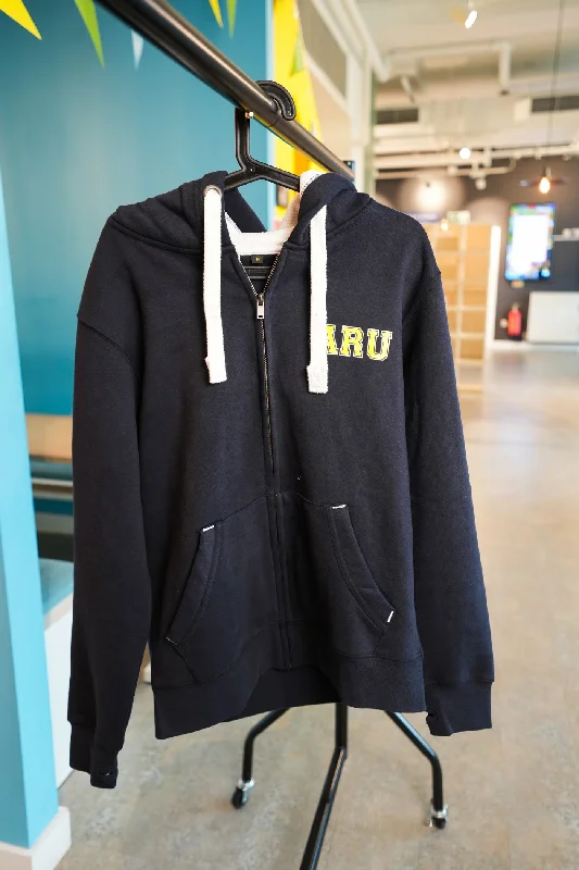 Premium ARU Zip Up Hoodie in navy