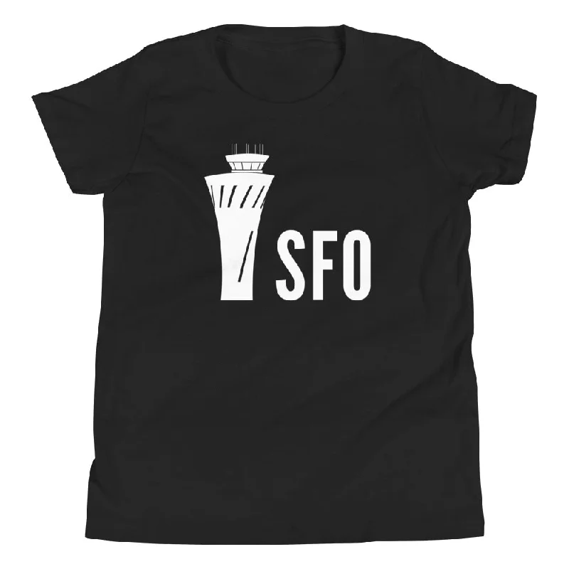 SFO Tower (side view) Youth Short Sleeve T-Shirt