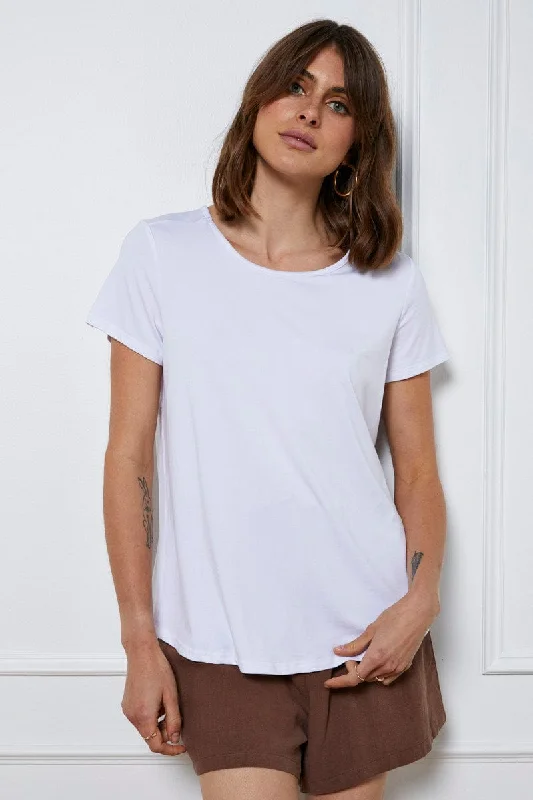 White T Shirt Short Sleeve