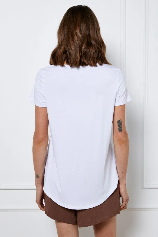 White T Shirt Short Sleeve