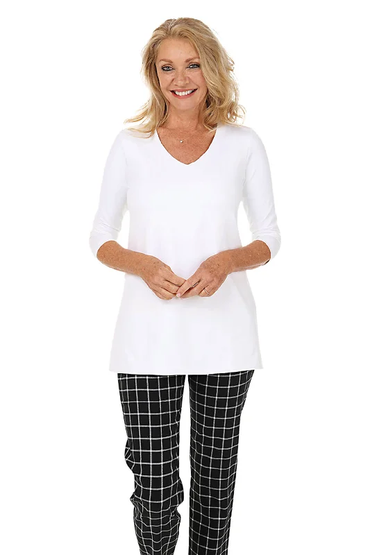 Classic Microfiber V-Neck Tunic