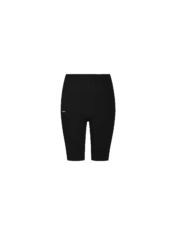 Women's Plant-Stretch Compressive Cycle Shorts—black