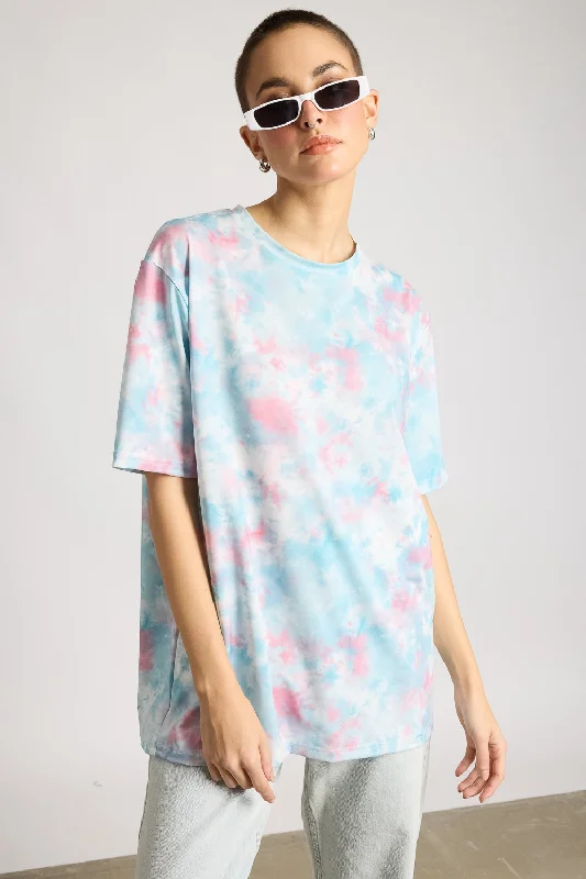 Printed Women's T-Shirt - Tie Dye Effect