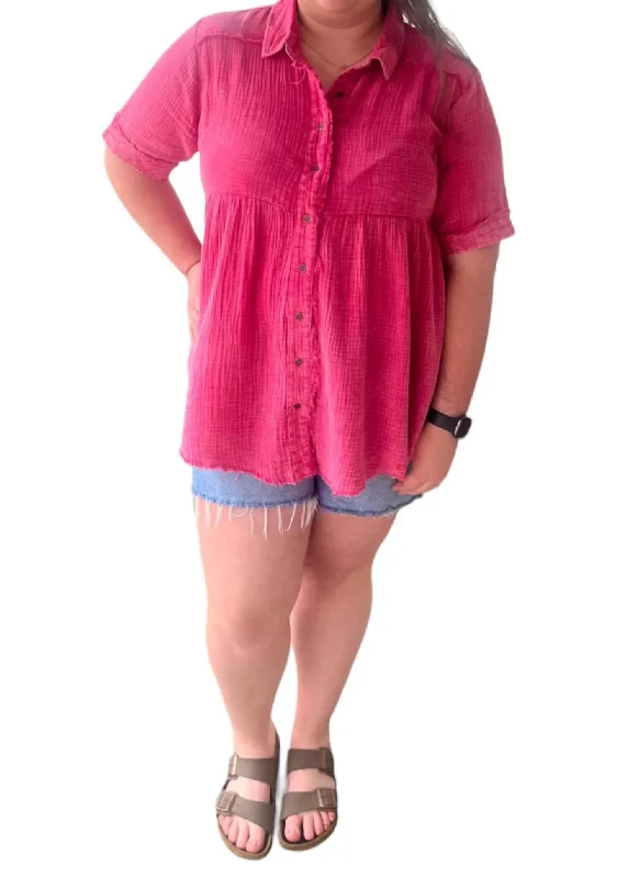 Clear Creek Tunic Top In Pink