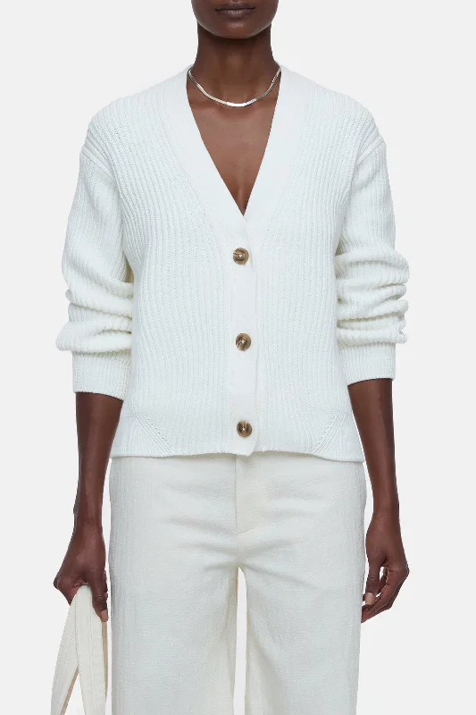 Closed Chunky Knit Cardigan White