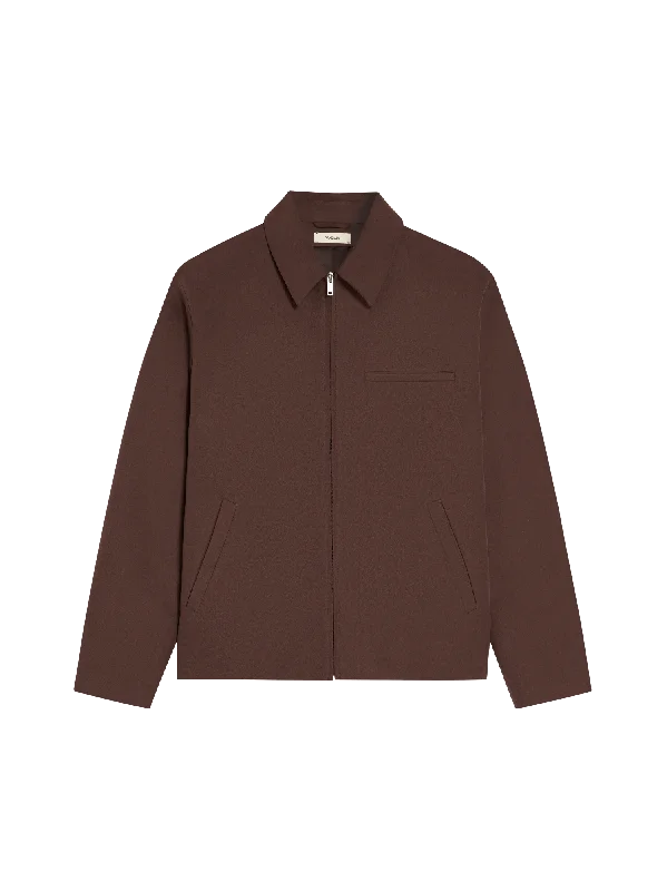 Organic Cotton Harrington Jacket—chestnut brown