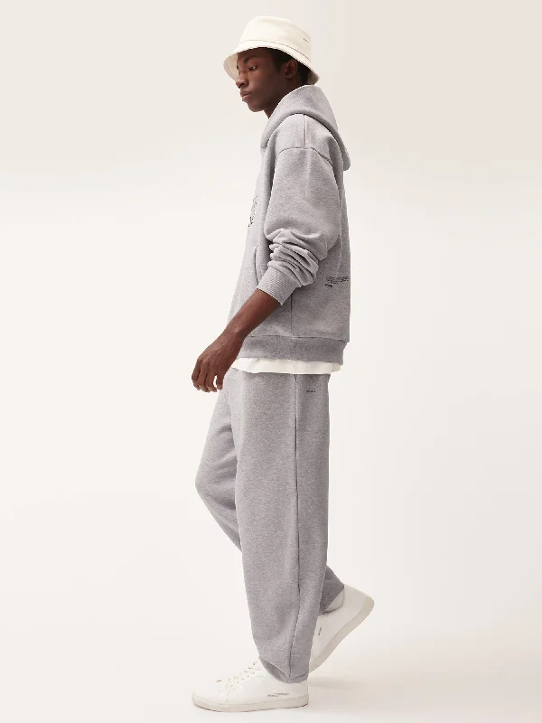 DNA Barrel-Leg Track Pants—grey marl