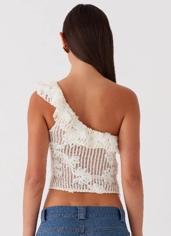 Juilette One Shoulder Top - Ivory