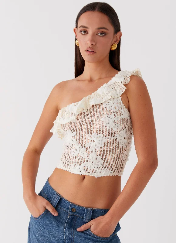 Juilette One Shoulder Top - Ivory