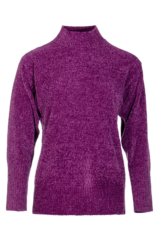 Chenille turtle neck Jumper | Berry | 6973ZZ