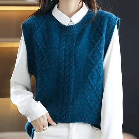 Knitted Shift Sleeveless Knitted Vests