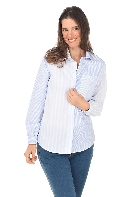 Blue Striped Long Sleeve Shirt