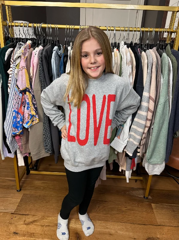 LOVE Mommy + Little Crewneck Sweatshirt - Grey