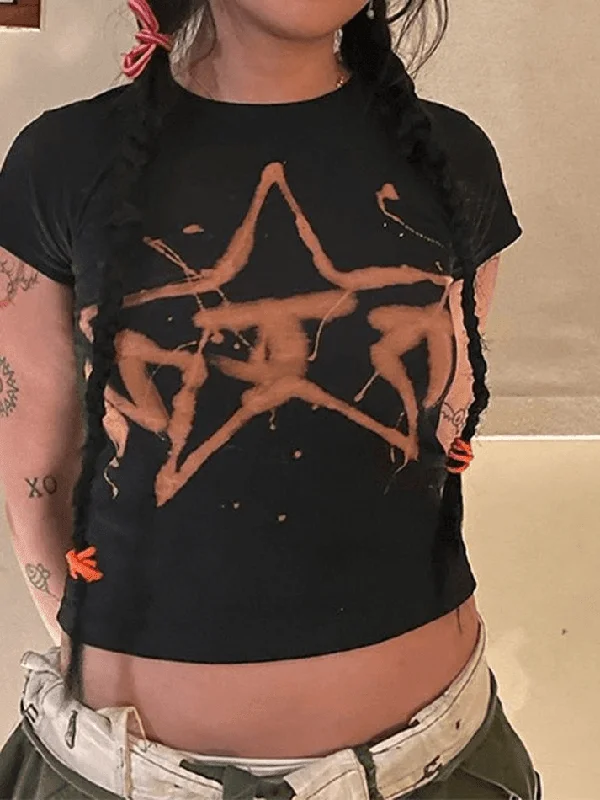 Splash Star Print Baby Tee