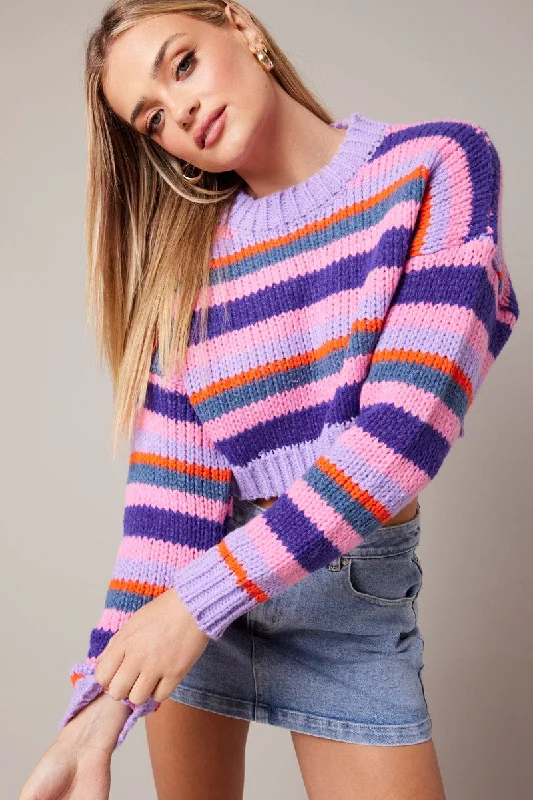 Multi Stripe Knit Jumper