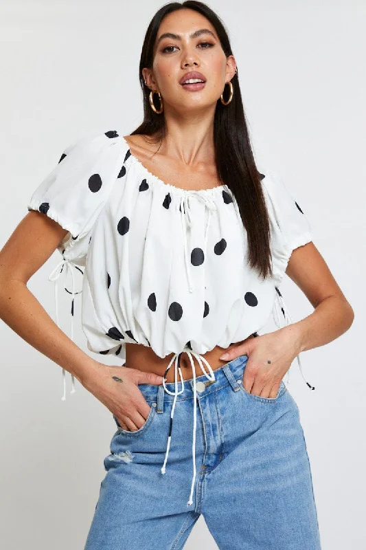 Polka Dot Crop Top