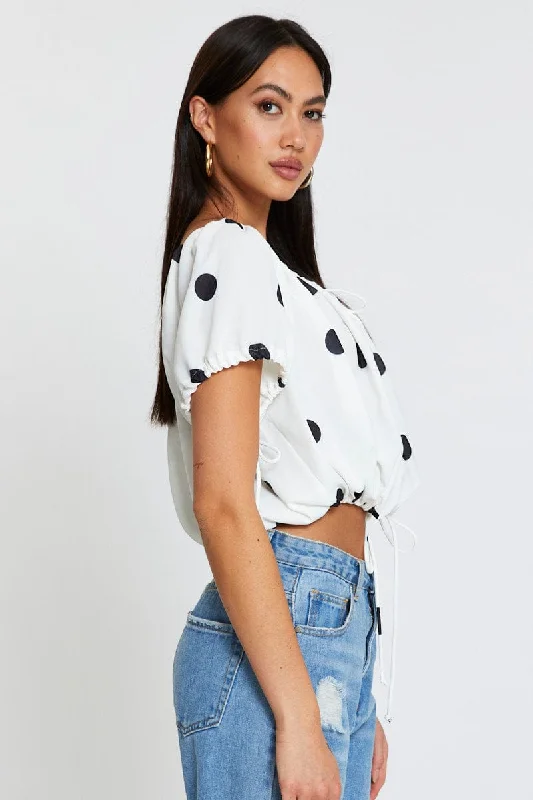 Polka Dot Crop Top