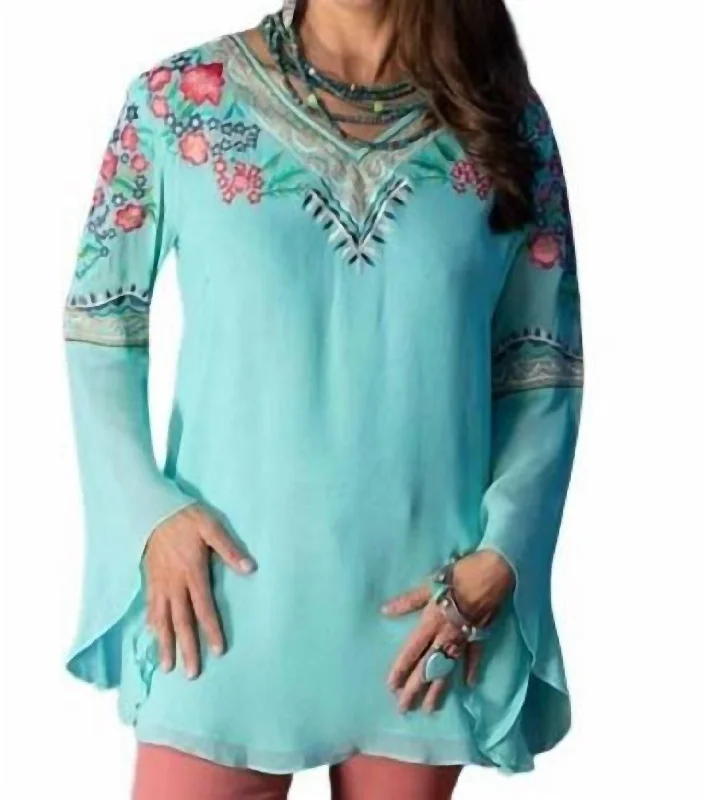 Princess Tunic In Pale Teal