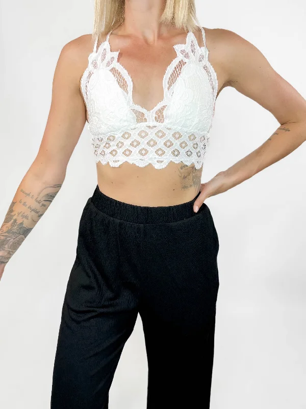 Romance Bralette- WHITE