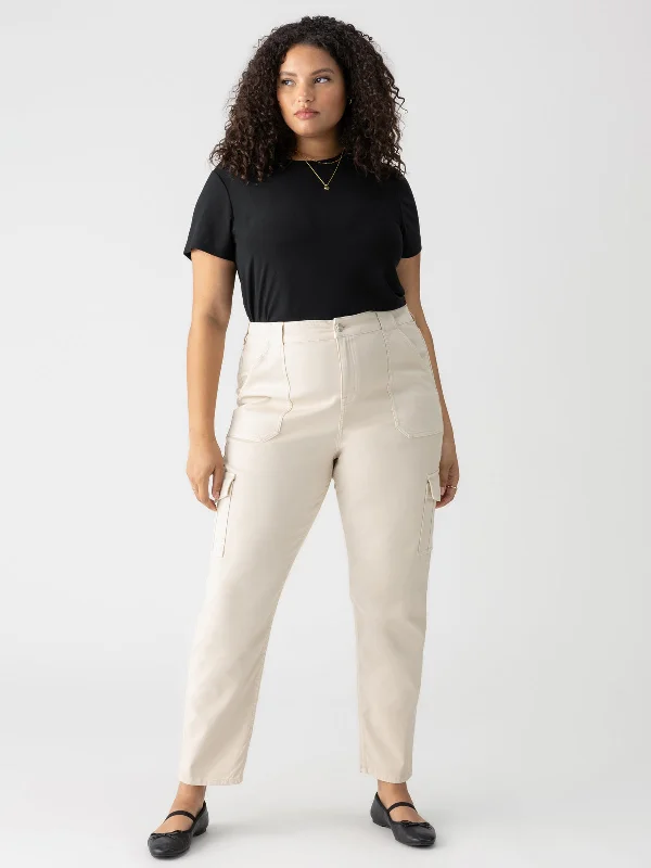 Sculpted Hayden Cargo Standard Rise Pant Toasted Almond Inclusive Collection