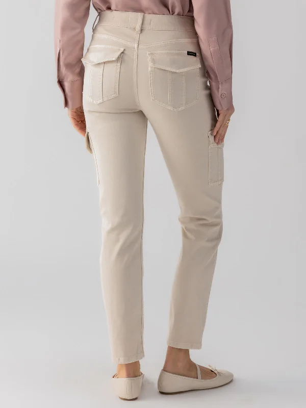 Sculpted Hayden Standard Rise Cargo Pant Toasted Almond