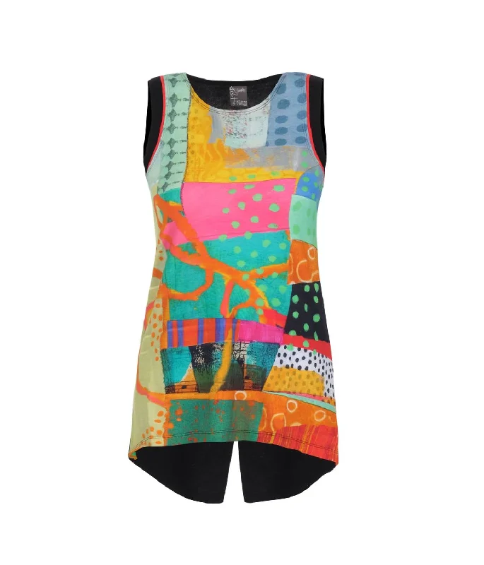 Simply Art  Jane Davies Knit Tunic In Multi