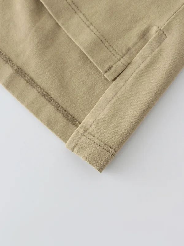 WASHED CROP TEE-OLIVE