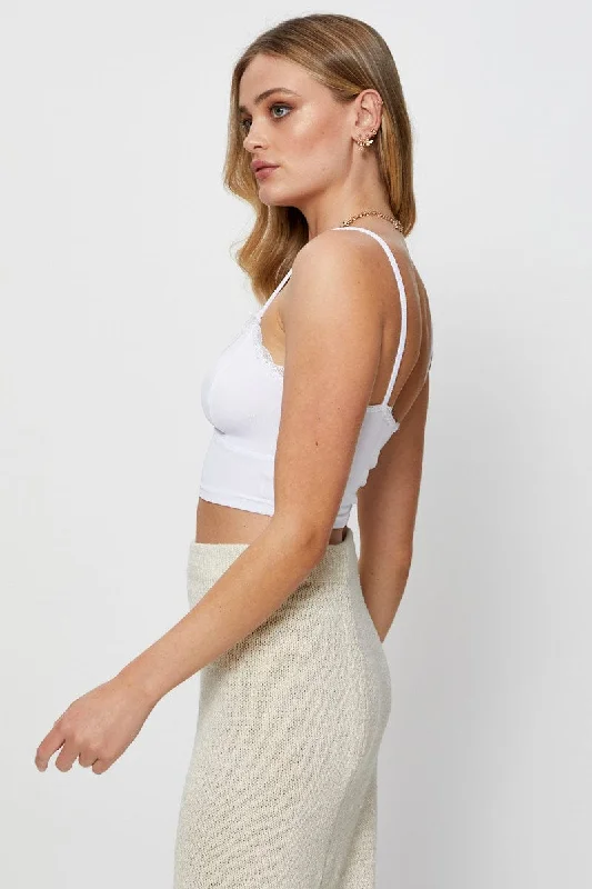 White Crop Top Lace