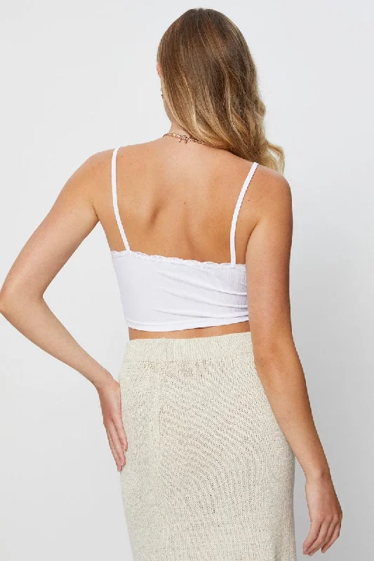 White Crop Top Lace