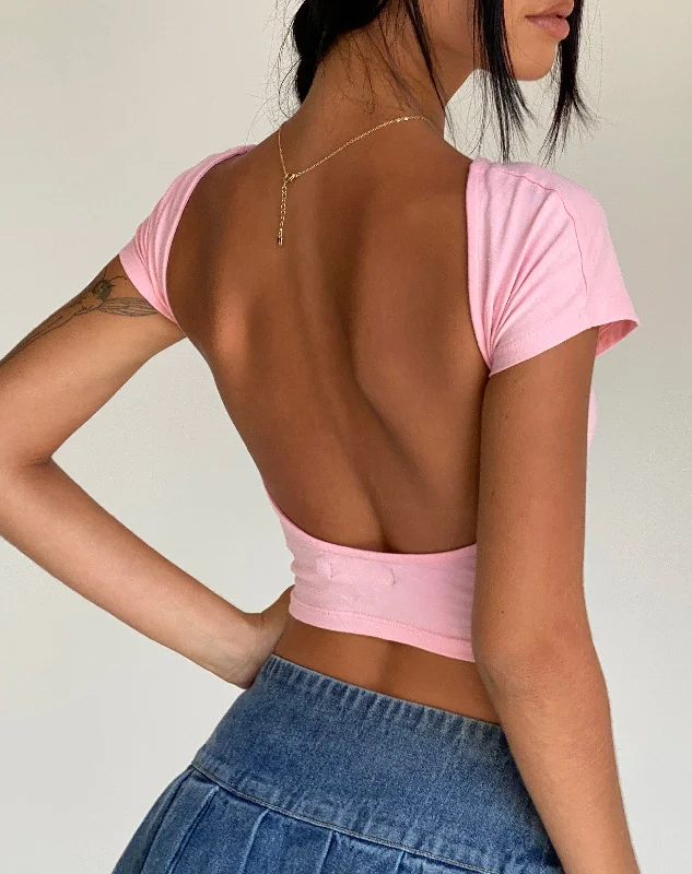 Xiwang Crop Top in Ballet Pink