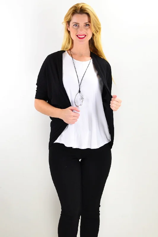 Black Mini Shrug Cardigan