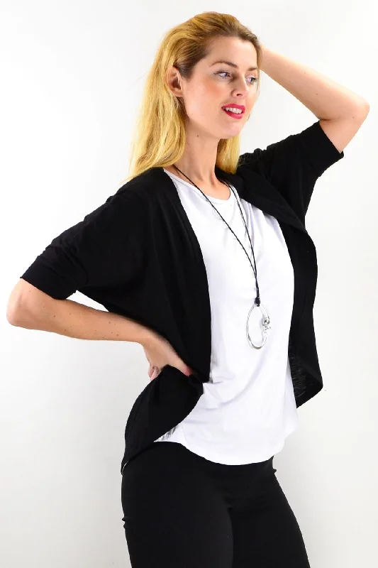 Black Mini Shrug Cardigan