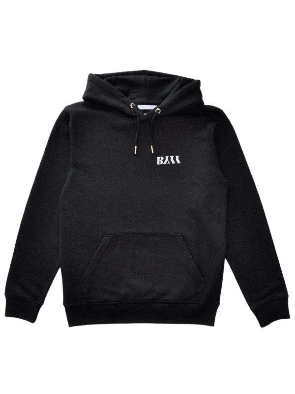 BY11 Organic Cotton Printed Logo Hoodie - Black