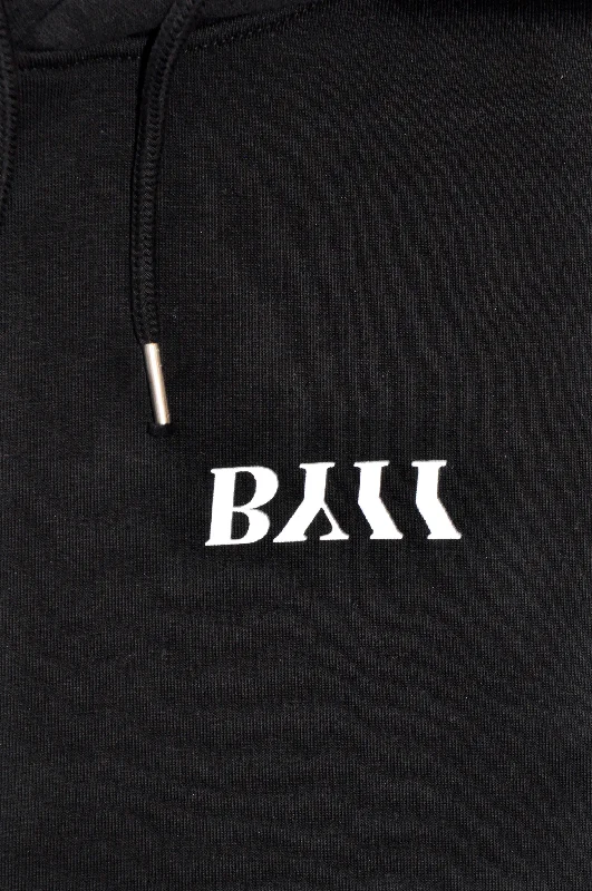 BY11 Organic Cotton Printed Logo Hoodie - Black