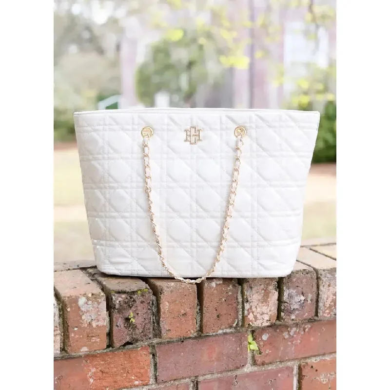 Caroline Hill Quentin Quilted Tote - Ivory