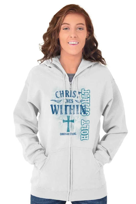 Christ Lives Within Zip Hoodie