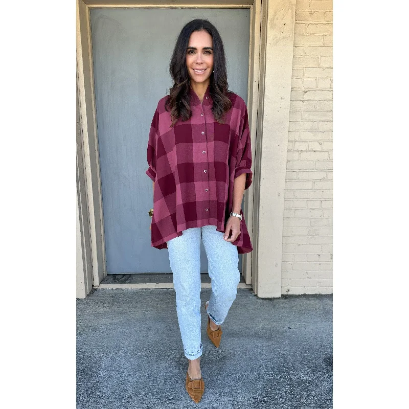 Fair and Square Buffalo Check Blouse