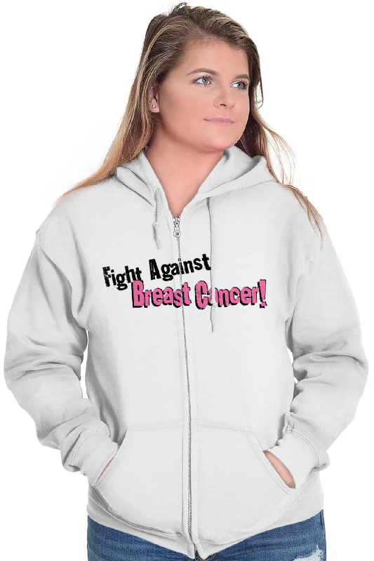 Breast Cancer Awareness Zip Hoodie