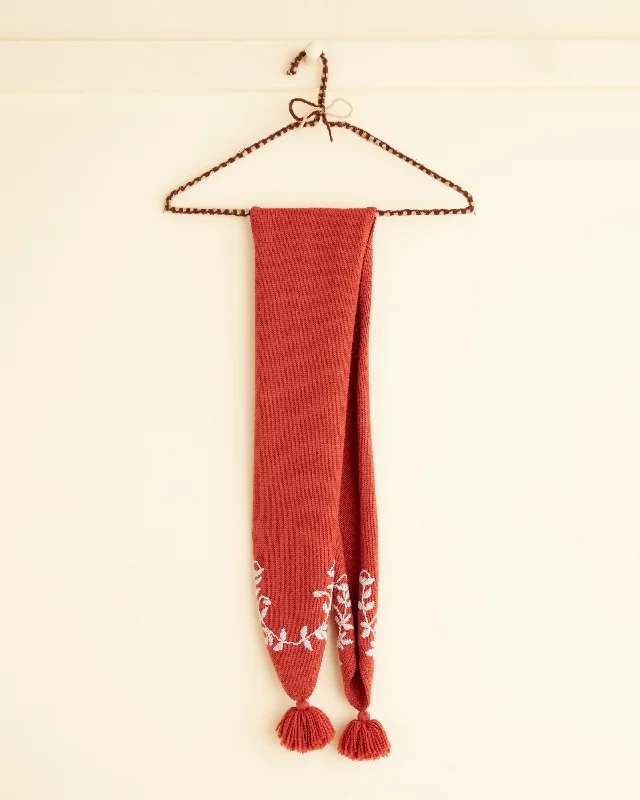 Floret Scarf - Red