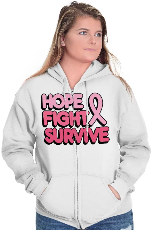 Hope Fight Survive BCA Zip Hoodie