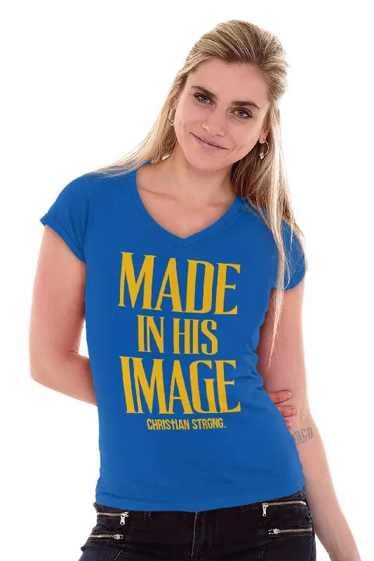 In his Image Junior Fit V-Neck T-Shirt