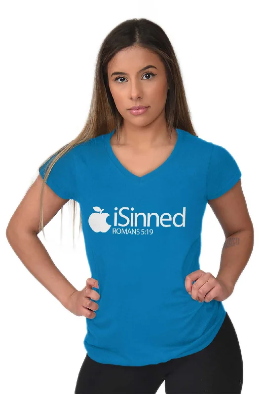 iSinned Junior Fit V-Neck T-Shirt