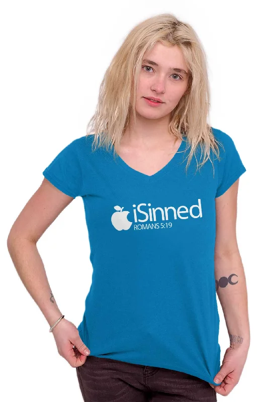 iSinned Junior Fit V-Neck T-Shirt