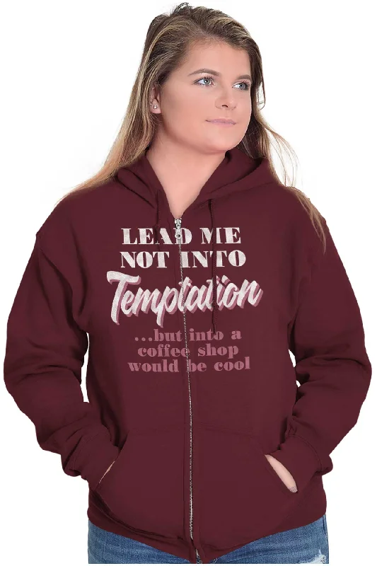 Lead Me Not To Temptation Zip Hoodie