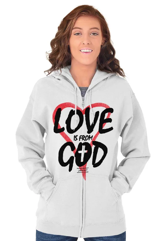 Love is From God Zip Hoodie