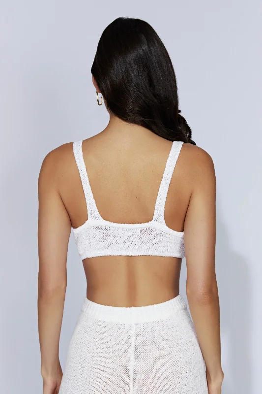 Mary Knit Bralette - White