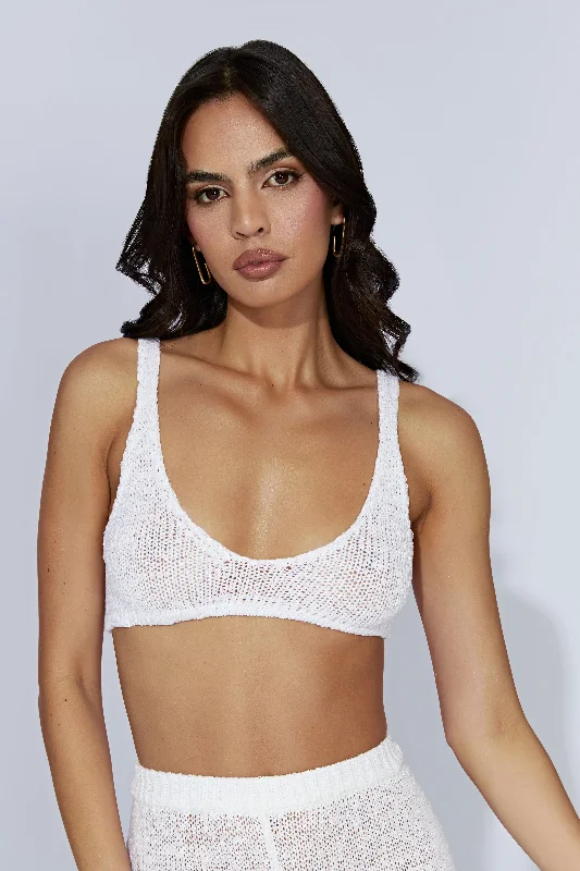 Mary Knit Bralette - White