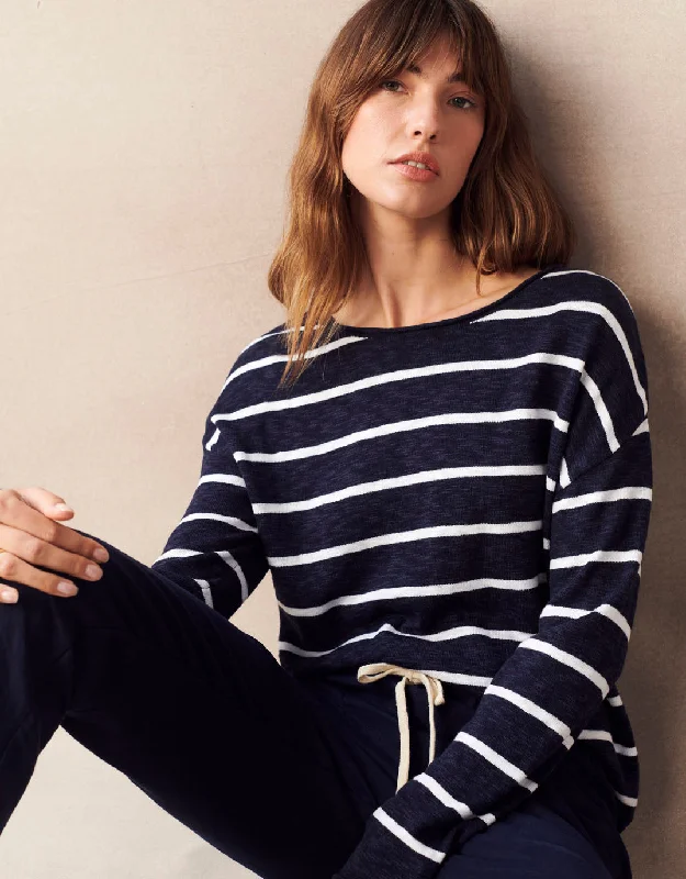 Minnie Knit Top - Navy/White Stripe