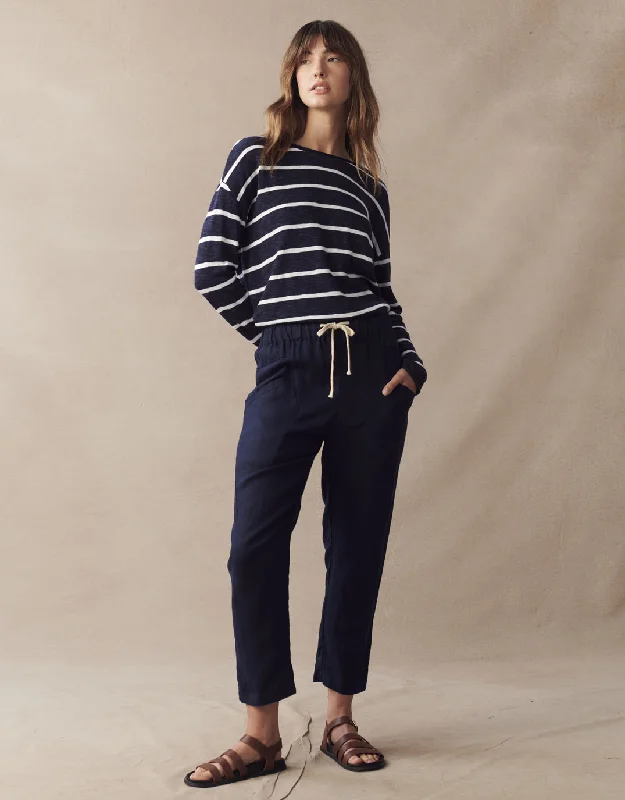 Minnie Knit Top - Navy/White Stripe