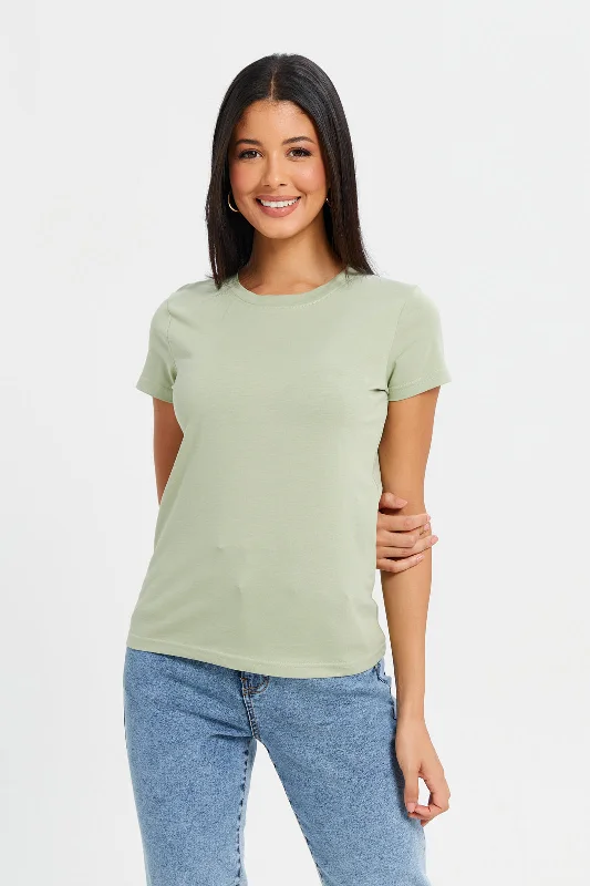 Women Mint Basic T-Shirt